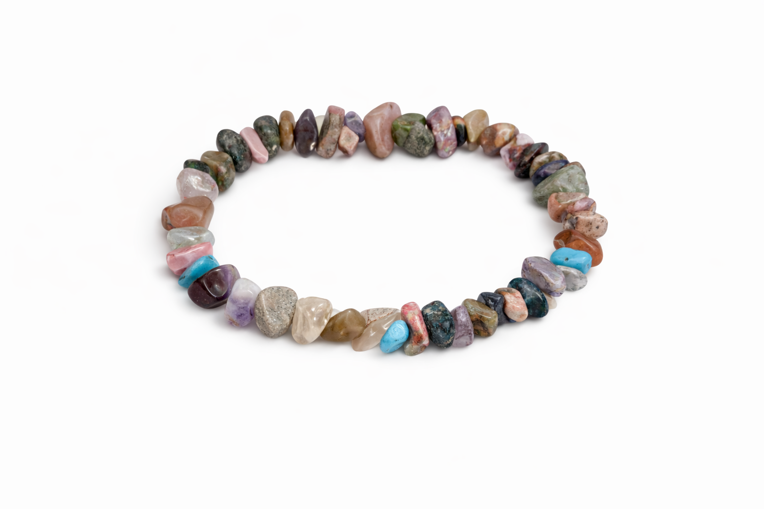 Natural Crystal Chip Bracelet