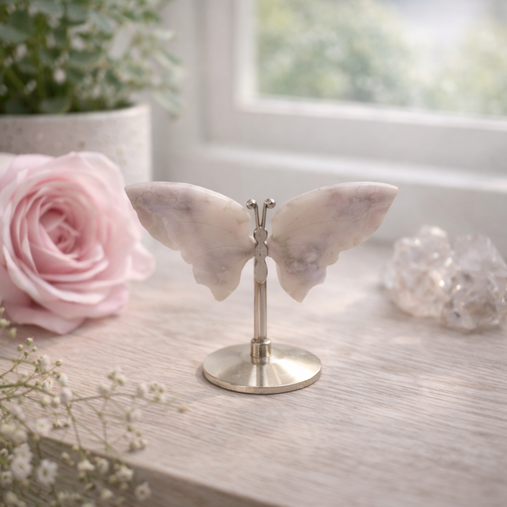 Flower Agate Butterfly
