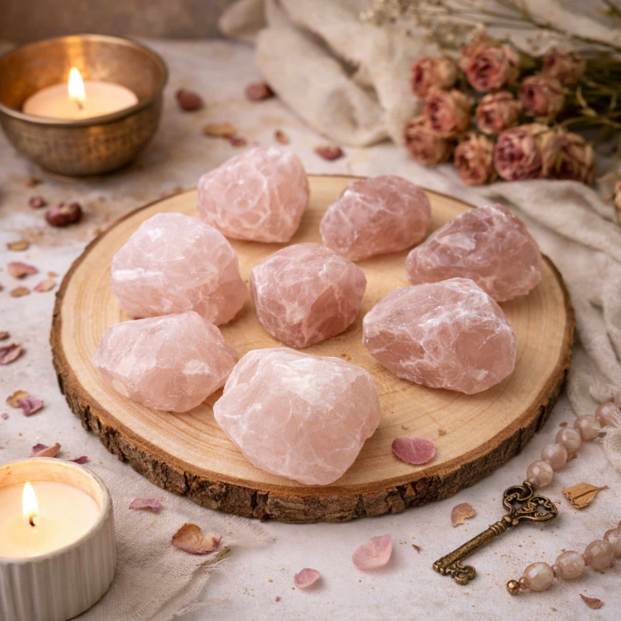 Raw Rose Quartz Crystal