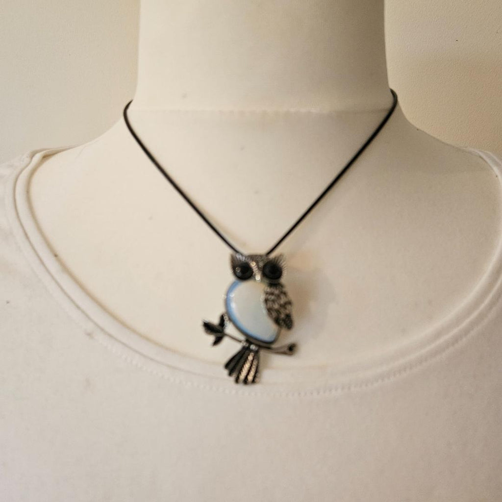 Owl Crystal Pendant Necklace