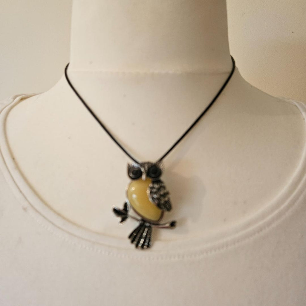Owl Crystal Pendant Necklace