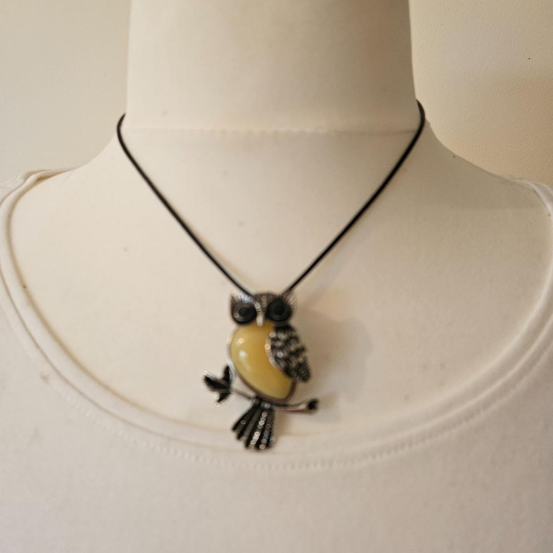 Owl Crystal Pendant Necklace