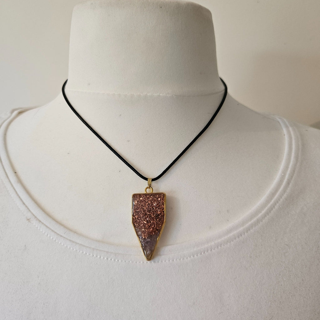 Mini Orgonite Elongated Triangle Pendant
