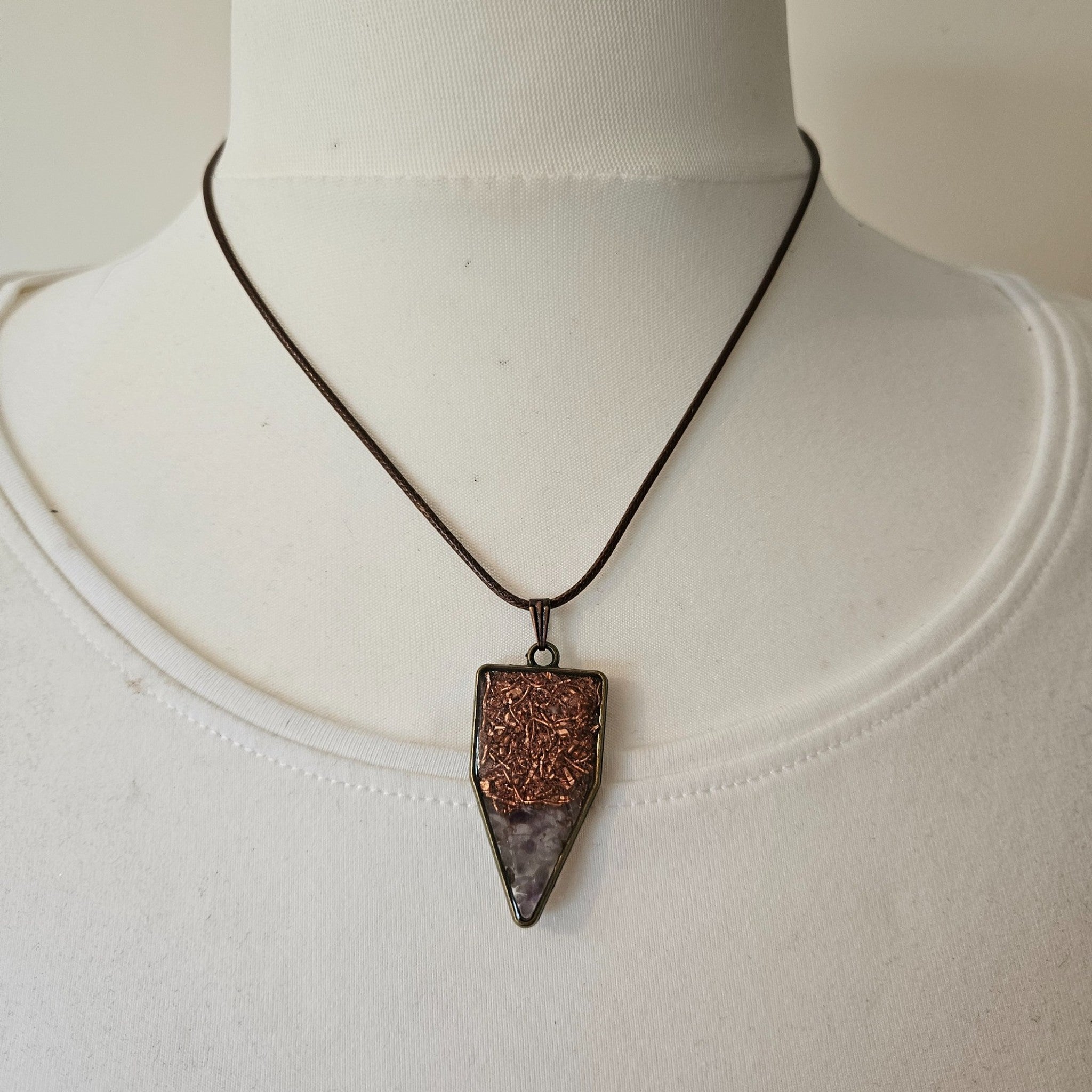 Mini Orgonite Elongated Triangle Pendant