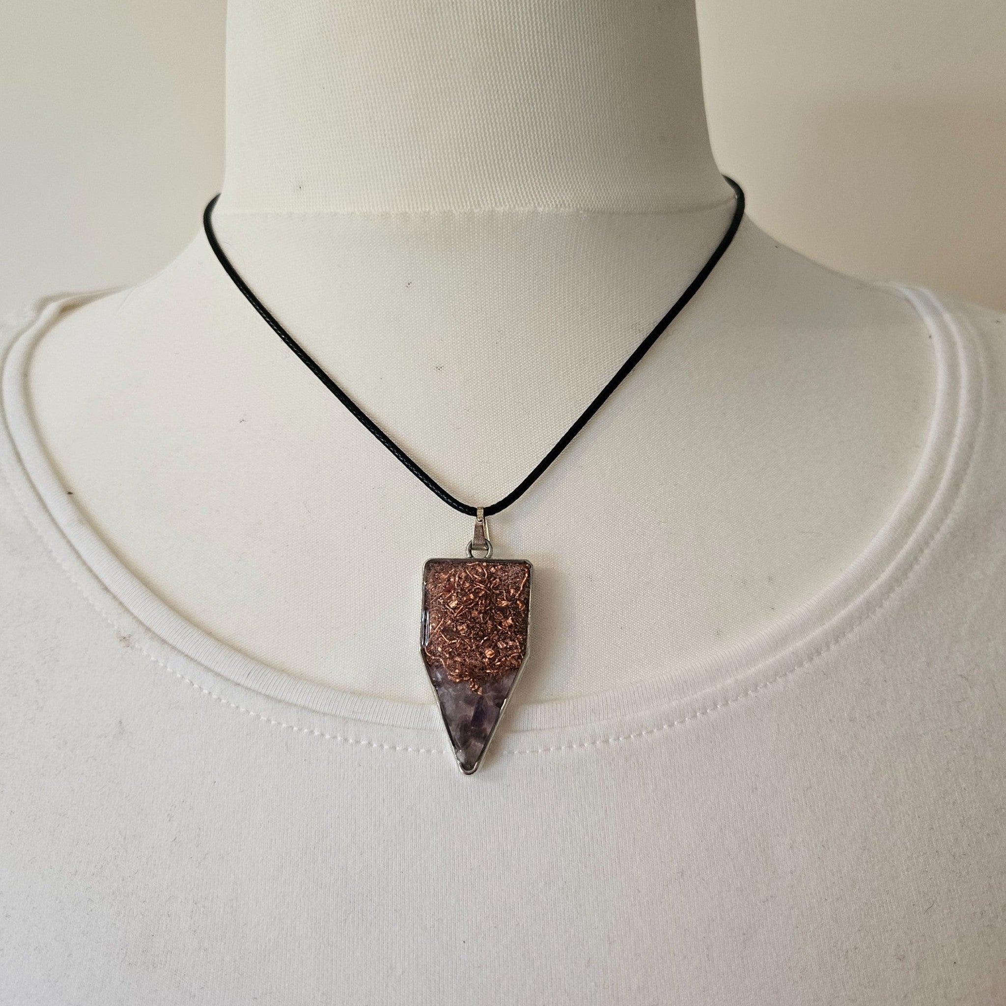 Mini Orgonite Elongated Triangle Pendant