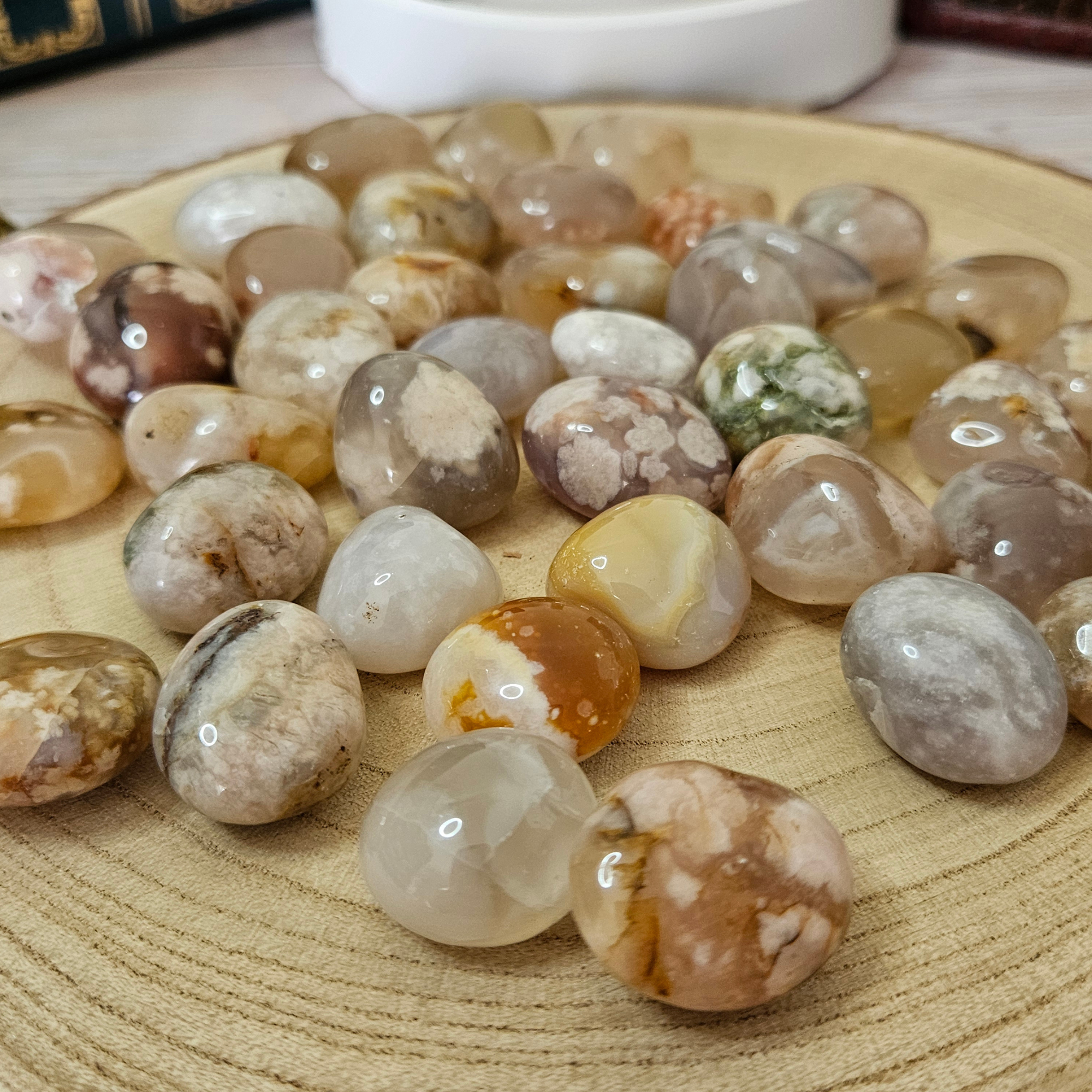 Flower Agate Tumble Stones