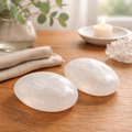 Selenite Palm Stone