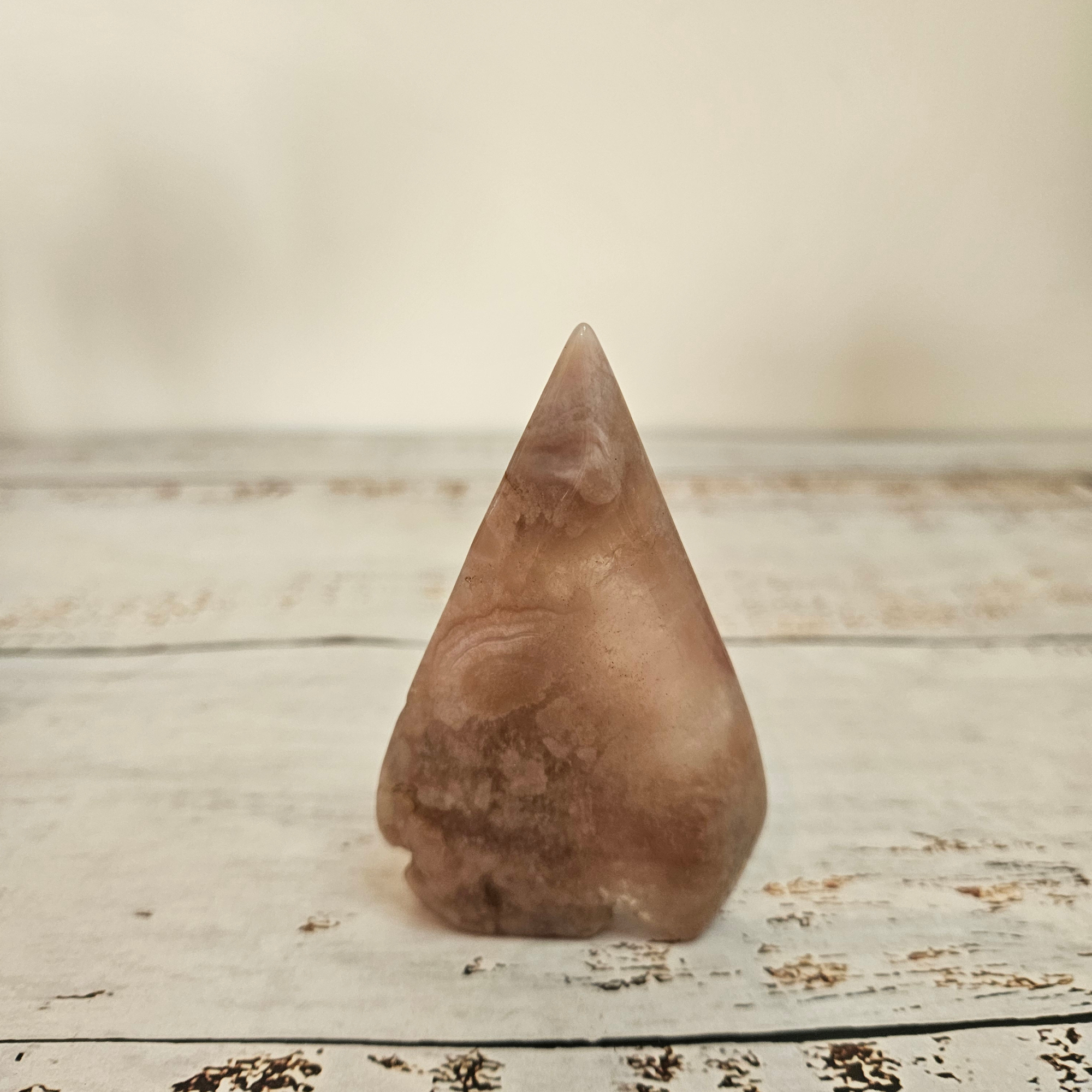 Flower Agate Teardrop