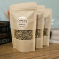 Georgie's Apothecary dried chamomile flowers in a 20g resealable kraft pouch with clear window