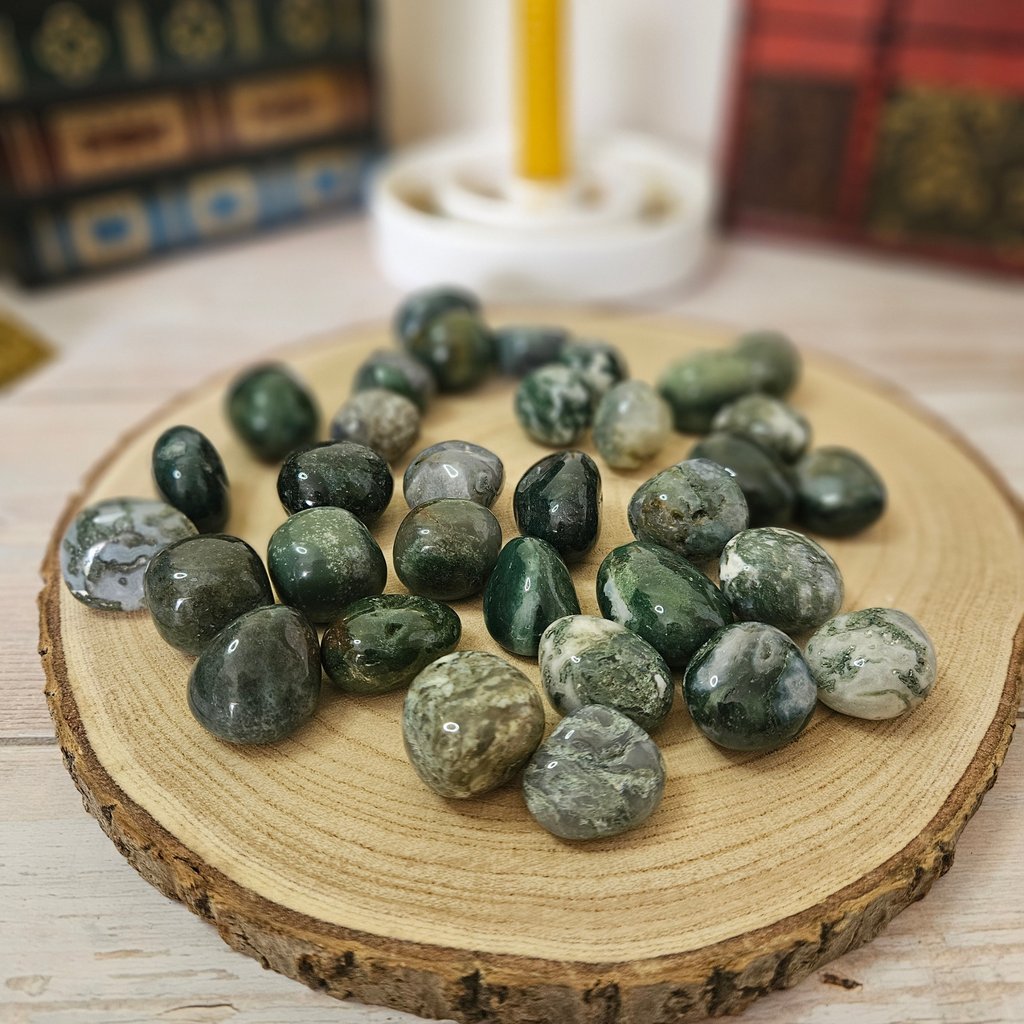 Moss Agate Tumble Stones