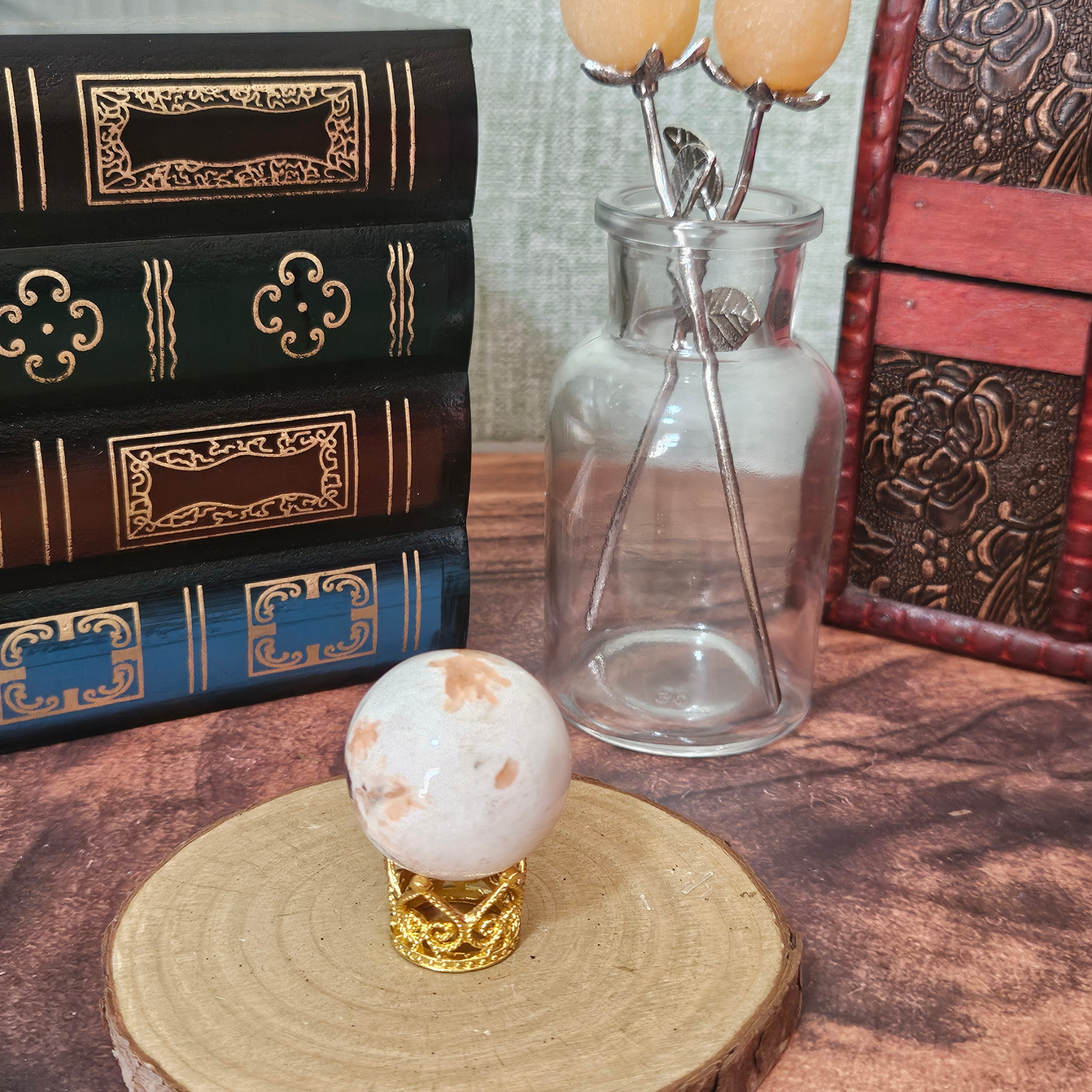 Flower Agate Mini Sphere 3cm