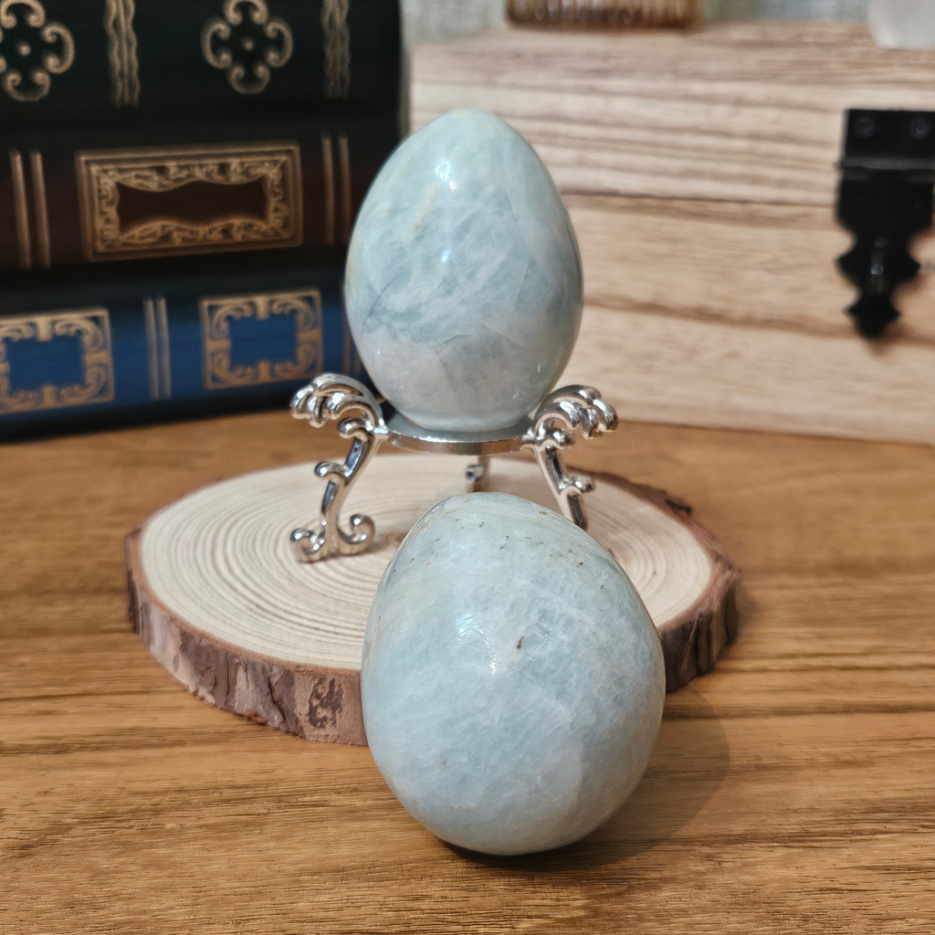 Natural Amazonite Crystal Egg – Madagascar, 5.5cm