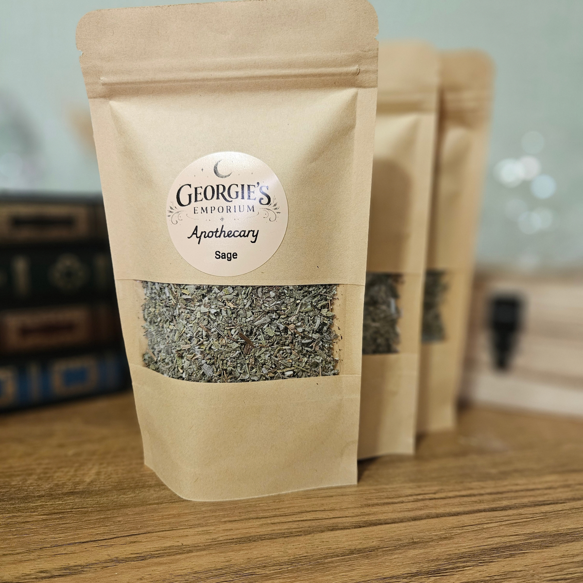30g pouch of dried sage from Georgie's Apothecary