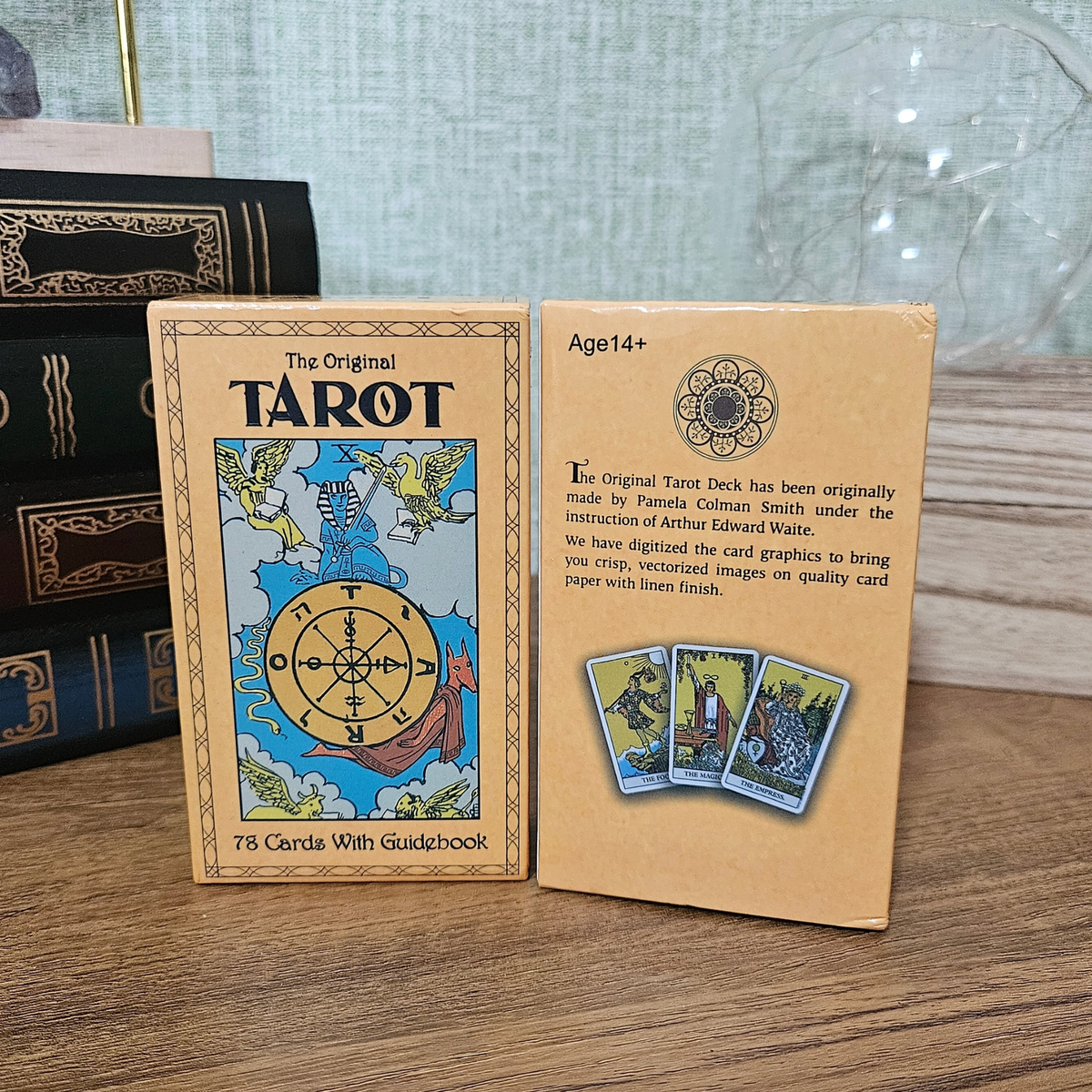 The Original Tarot 78-card deck with classic Pamela Colman Smith illustrations and guidebook in vintage-style box.