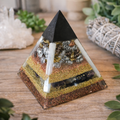 Selenite & Shungite Protection Orgonite Pyramid