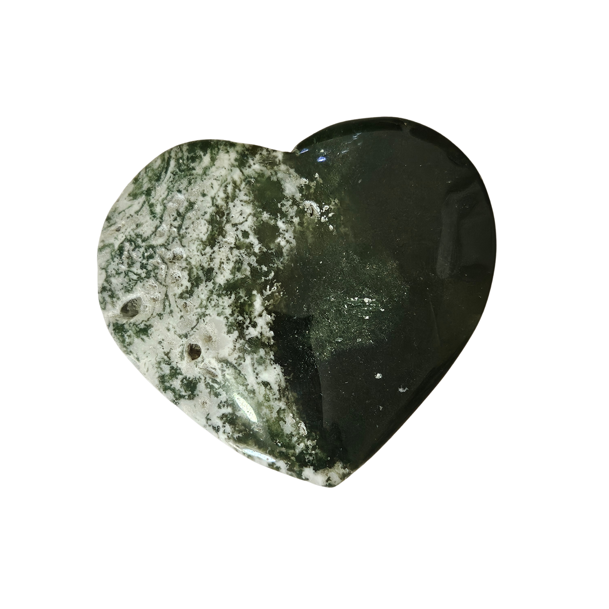 Moss Agate Heart