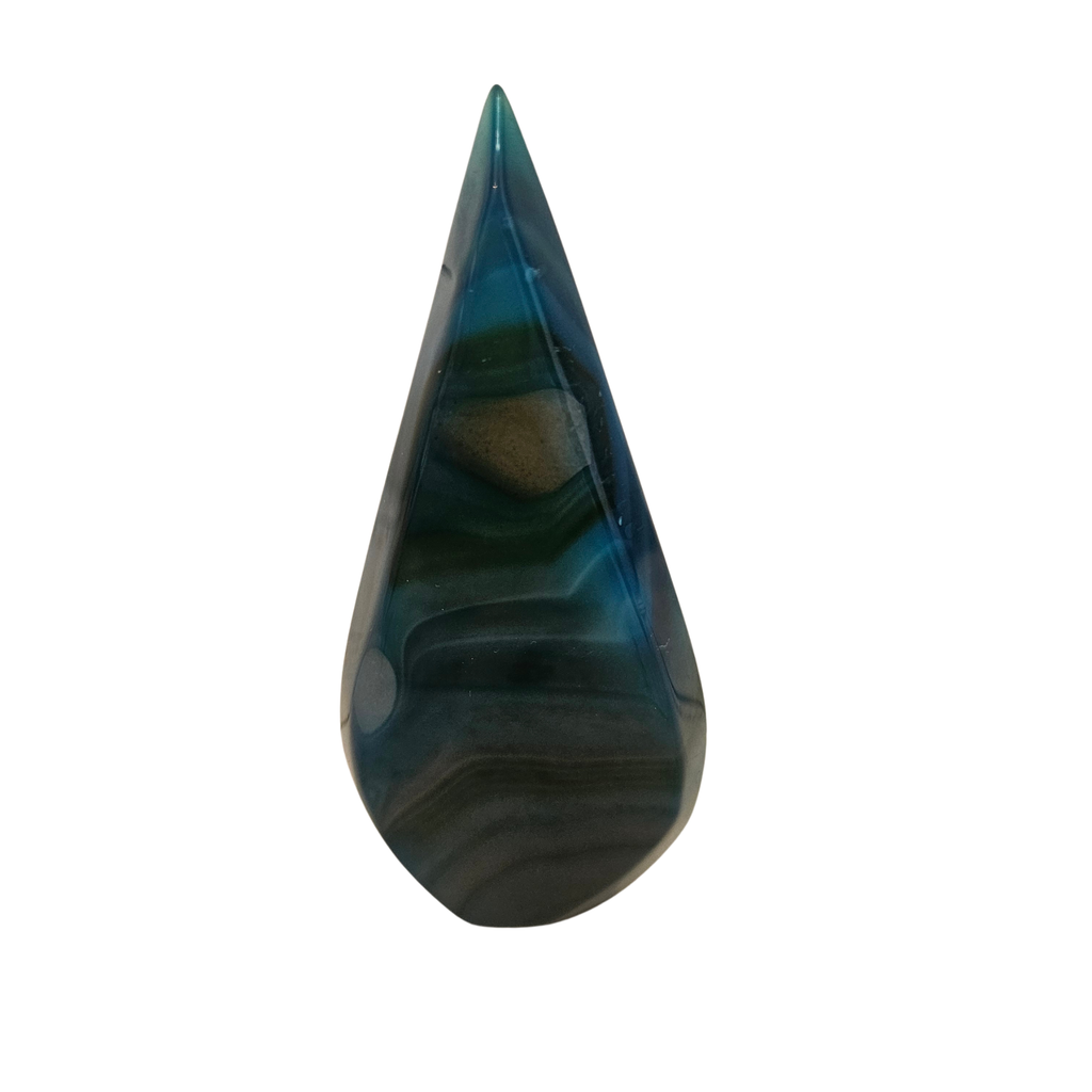 Dragon Vein Dyed Agate Teardrops
