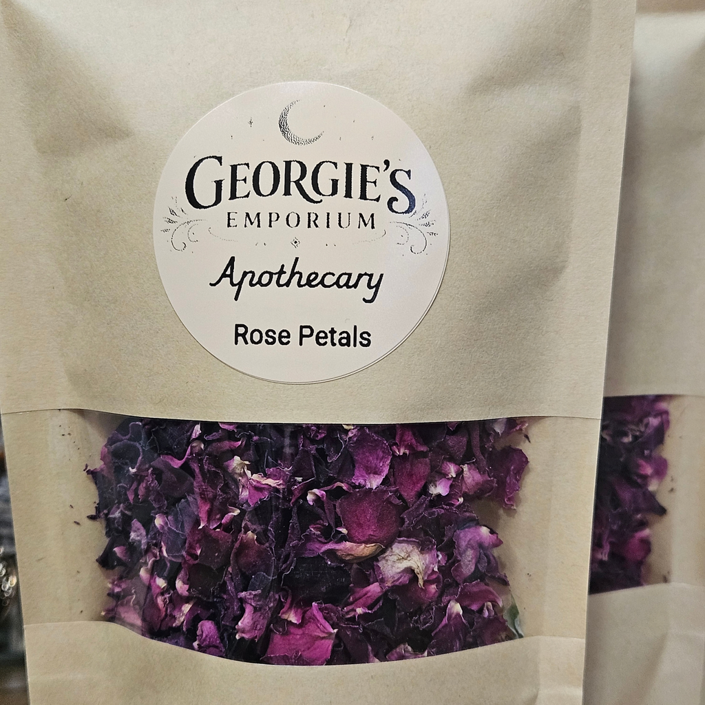 20g pouch of dried rose petals from Georgie's Apothecary