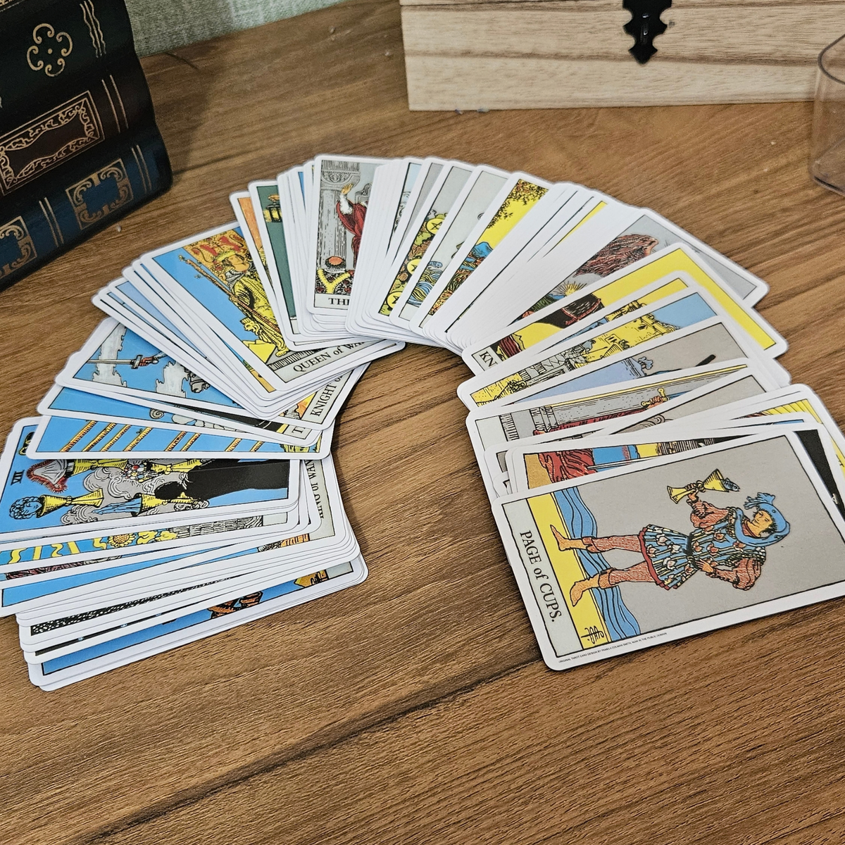 The Original Tarot 78-card deck with classic Pamela Colman Smith illustrations and guidebook in vintage-style box.
