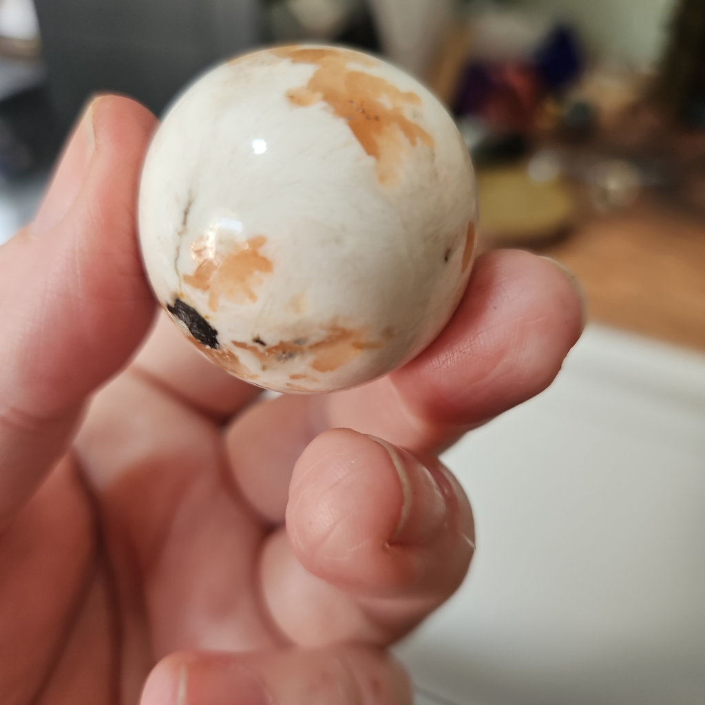 Flower Agate Mini Sphere 3cm