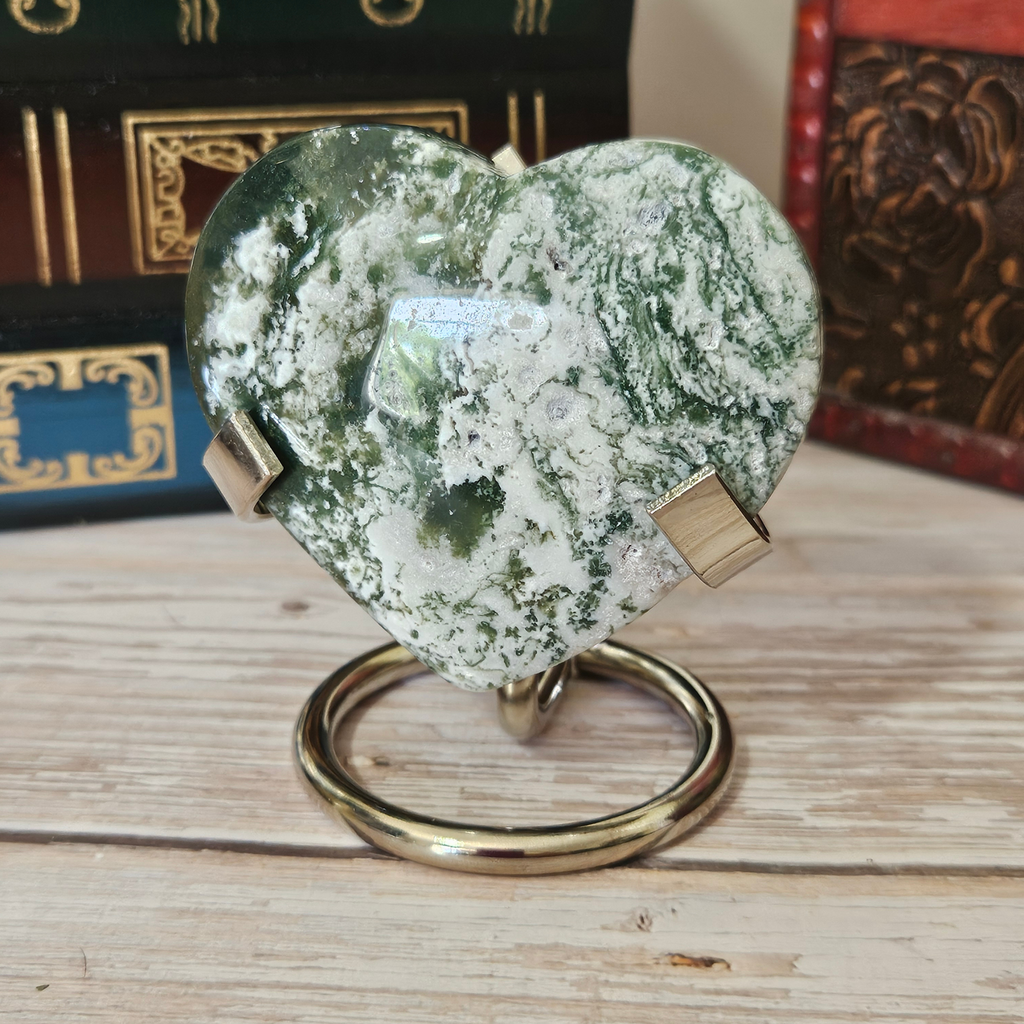 Moss Agate Heart