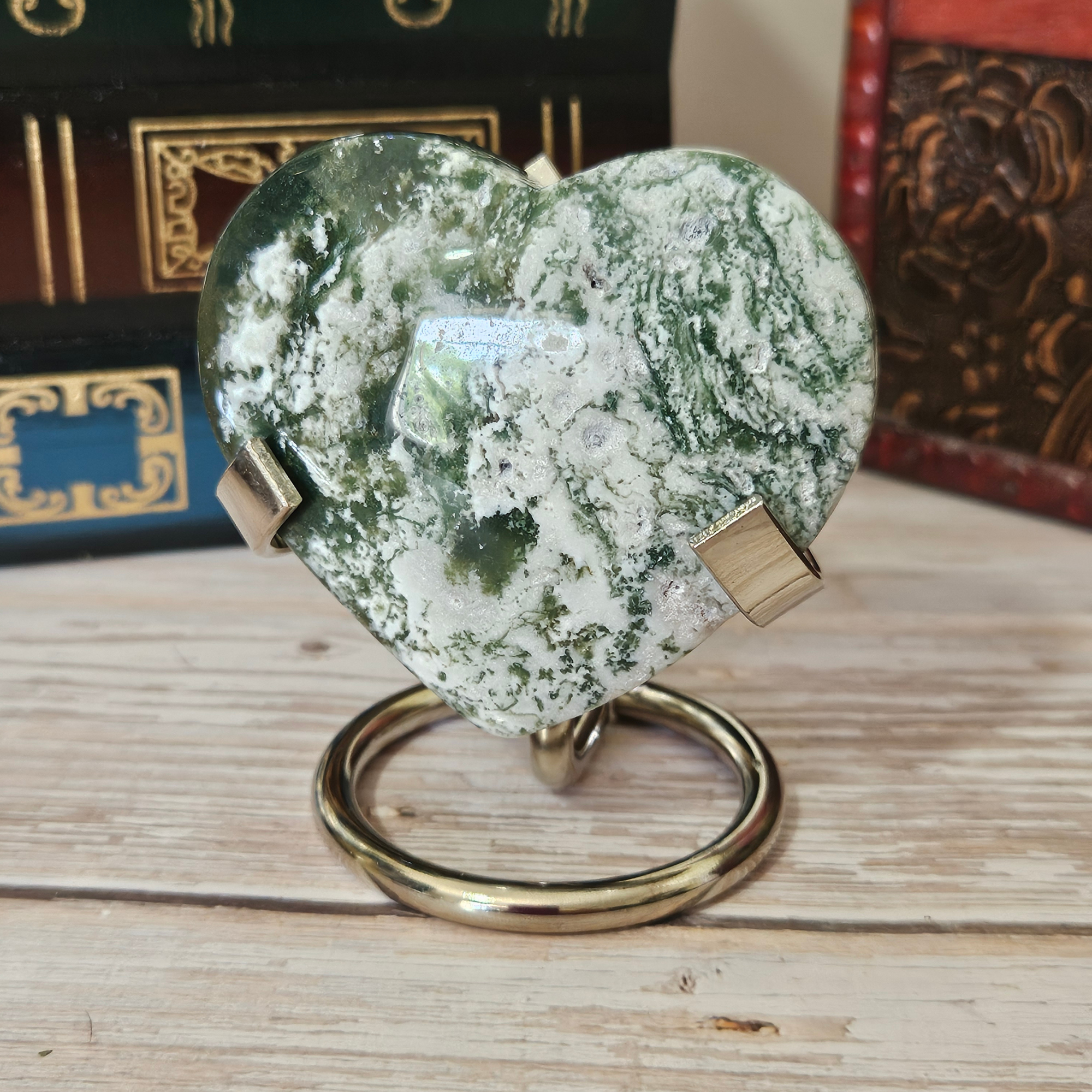 Moss Agate Heart