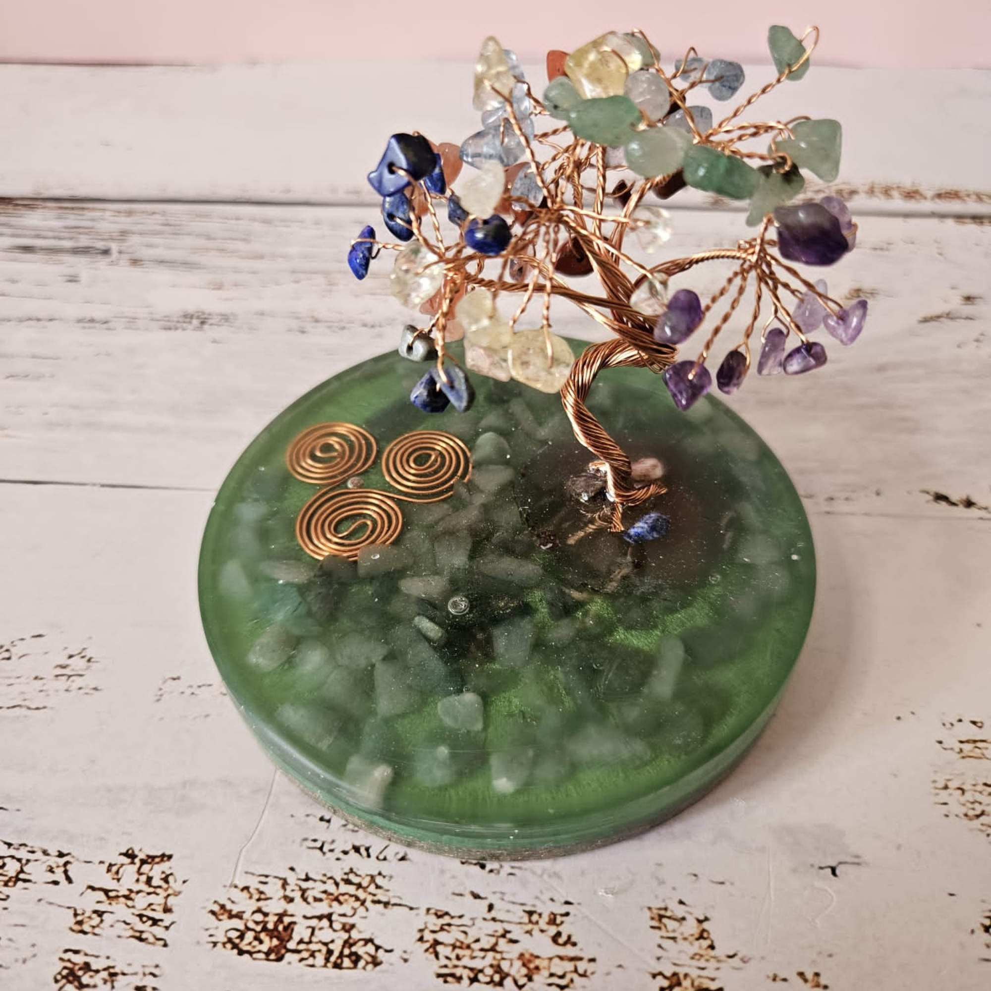 Tree of Life Mini Orgonite Charging Plate