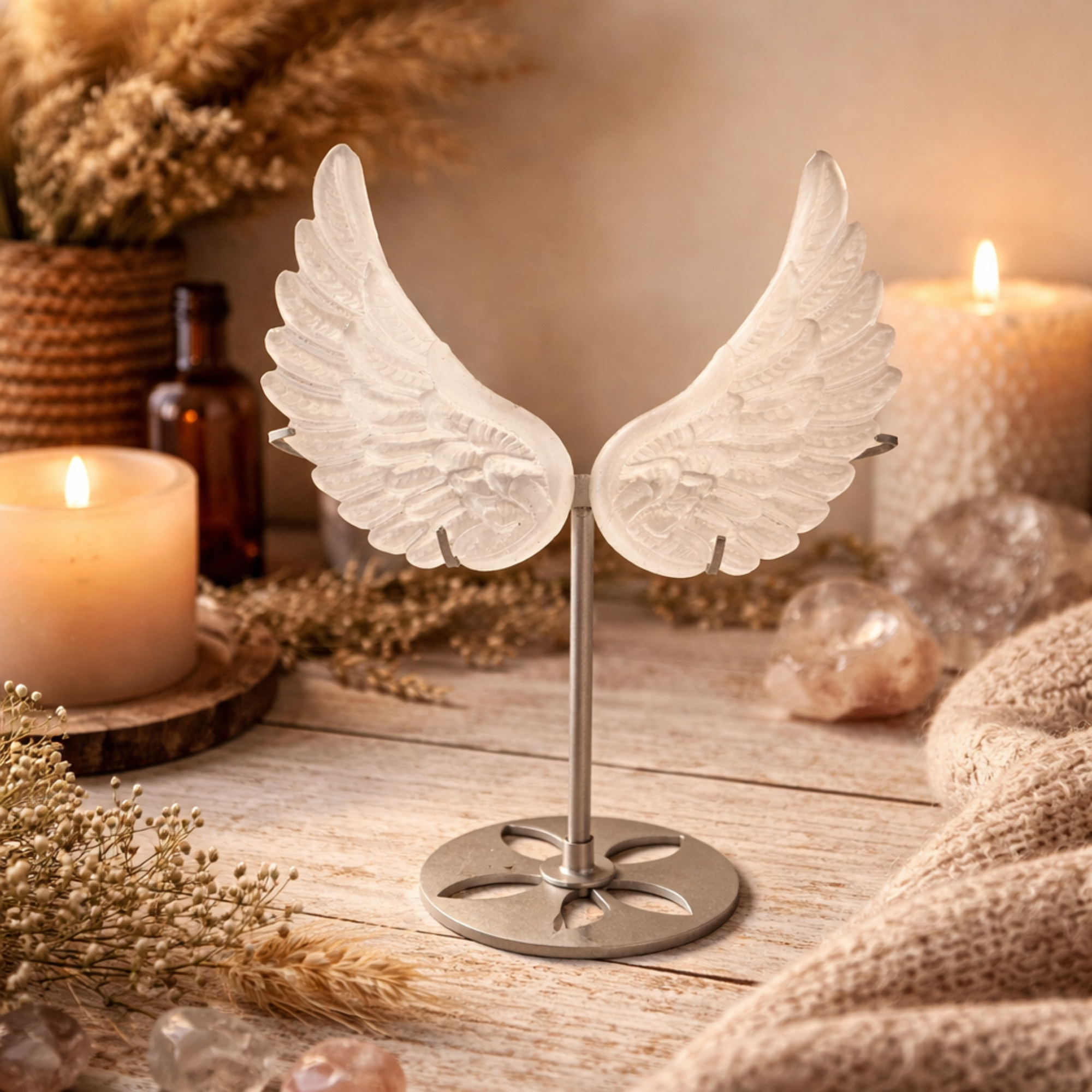 Selenite Angel Wings