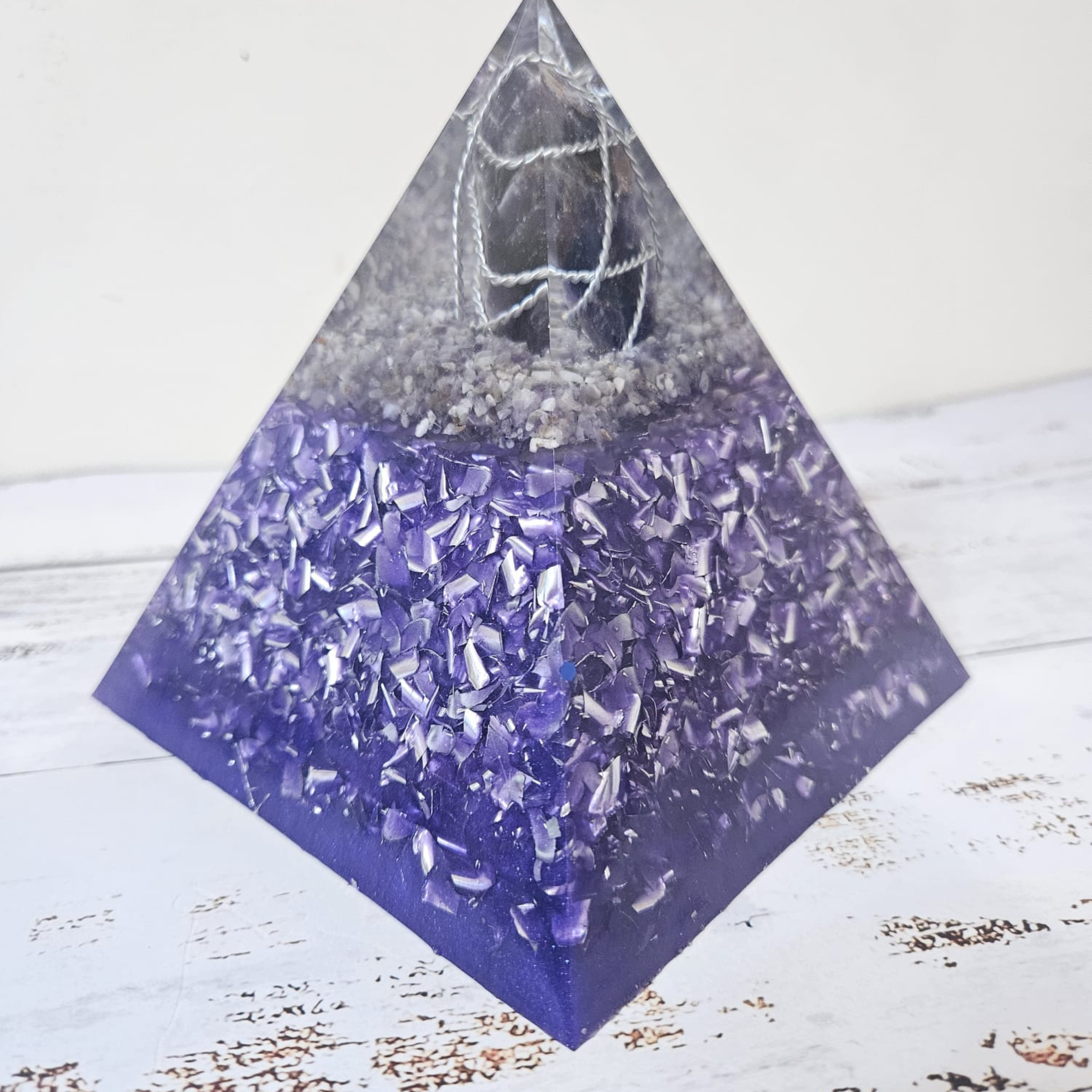 Amethyst Healing Orgonite Pyramid