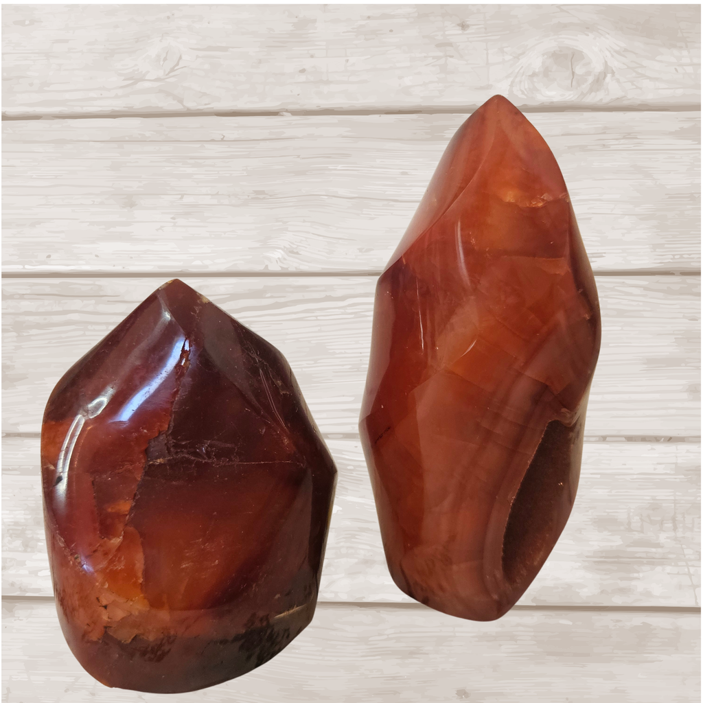 Carnelian Flame Carvings – Large