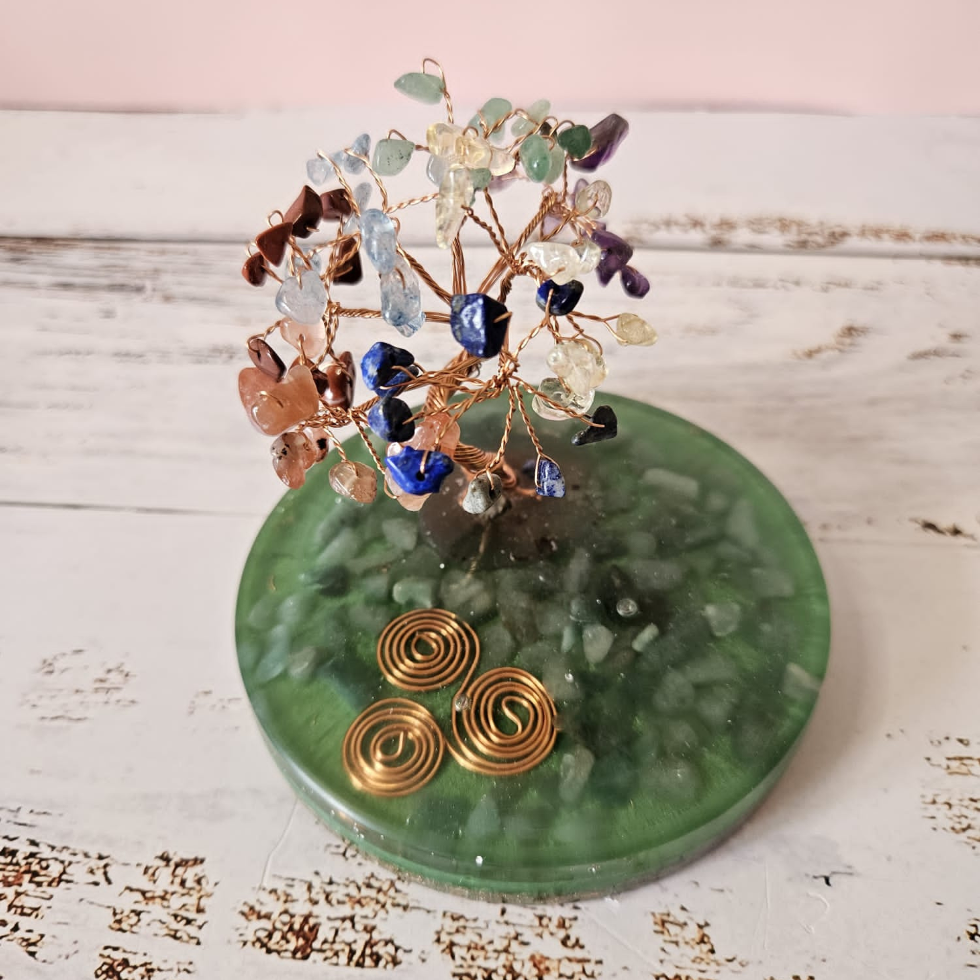 Tree of Life Mini Orgonite Charging Plate