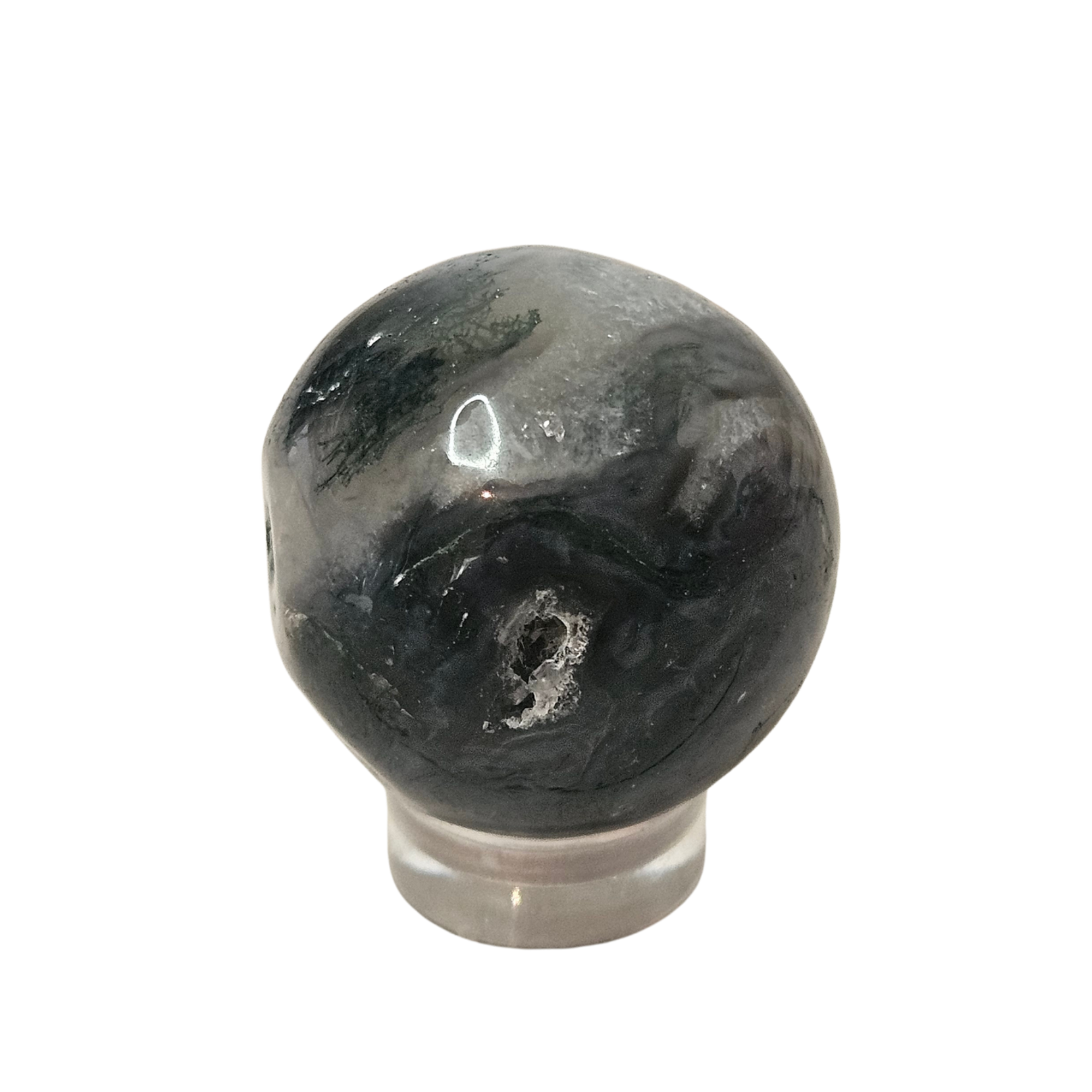 Moss Agate Mini Sphere (25–30mm)
