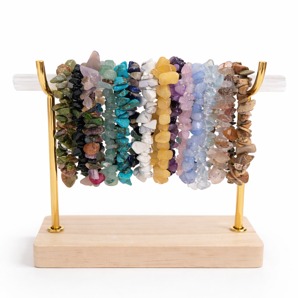 Natural Crystal Chip Bracelet