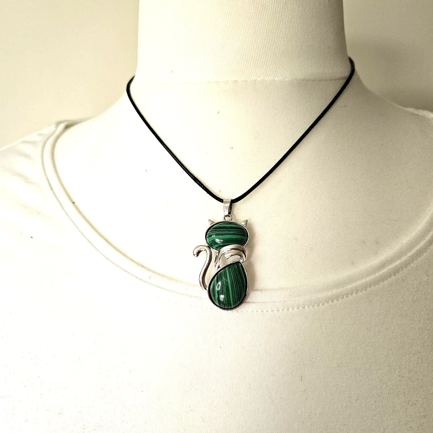 Crystal Cat Pendant Necklace