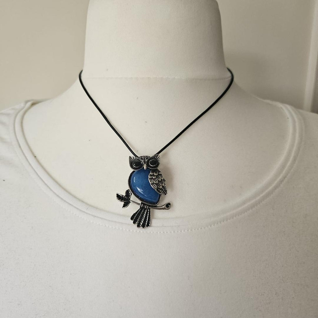 Owl Crystal Pendant Necklace