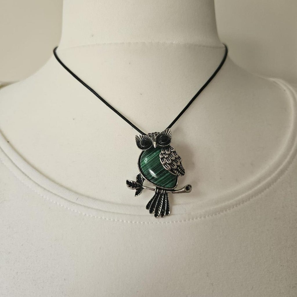 Owl Crystal Pendant Necklace