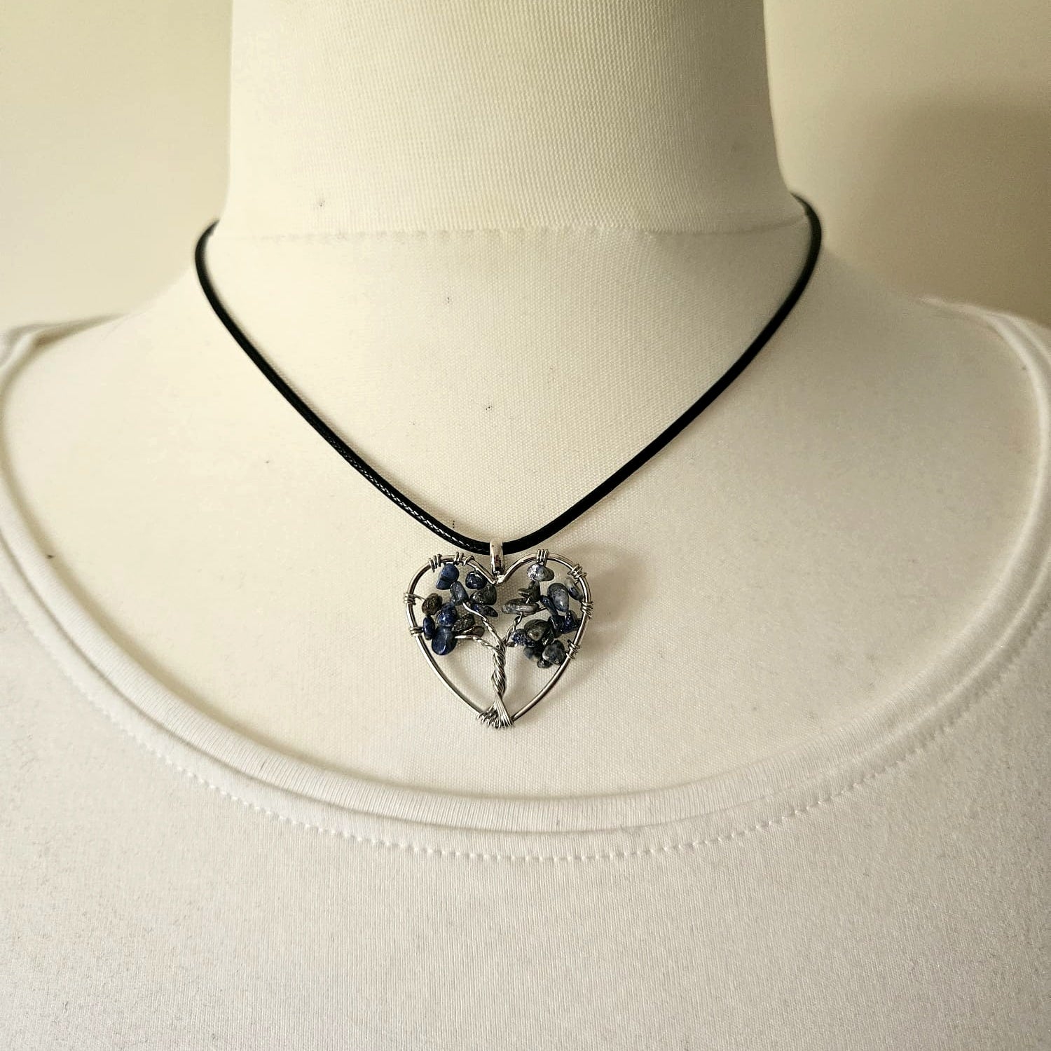Crystal Tree of Life Heart Pendant
